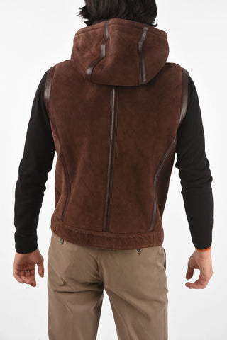 Shearling Hoodie vest