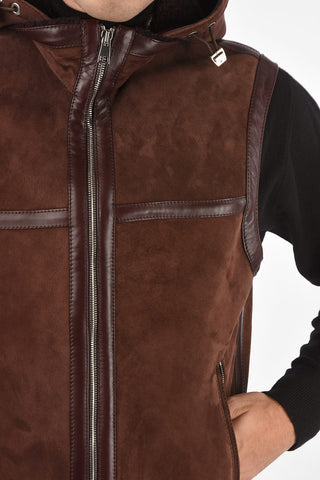 Shearling Hoodie vest