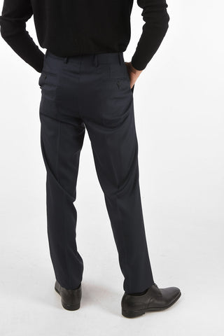 Single-pleated MANTUA Bird's Eye Pants