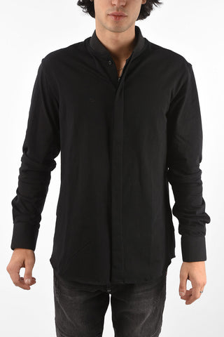 HOMME hidden closure Diamond Cut LS shirt