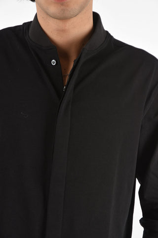 HOMME hidden closure Diamond Cut LS shirt