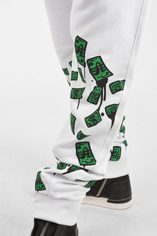 HOMME printed GREEN MONEY jogger pants