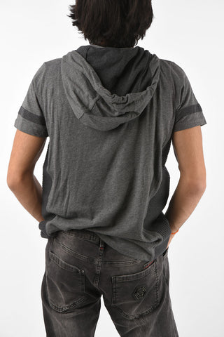 HOMME short sleeve SS BOOM sweatshirt with hood