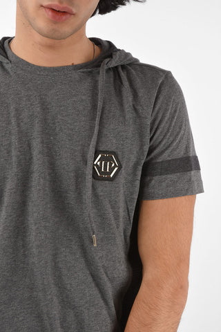 HOMME short sleeve SS BOOM sweatshirt with hood