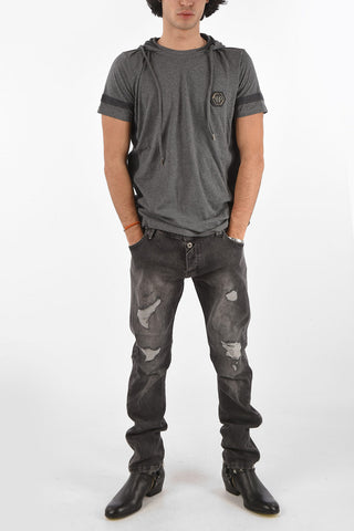 HOMME short sleeve SS BOOM sweatshirt with hood
