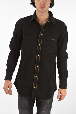 denim FOLLOW ME shirt with breast pockets