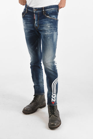 15cm vintage effect printed SKATER jeans