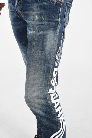 15cm vintage effect printed SKATER jeans