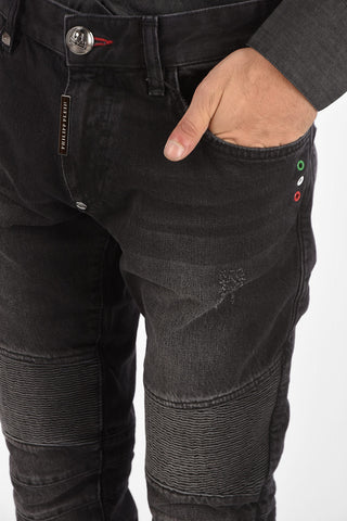 jeans SOME NIGHTS biker straight cut 15cm