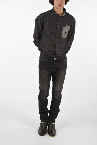 jeans SOME NIGHTS biker straight cut 15cm