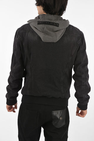 HOMME removable hood LIKE THIS denim jacket