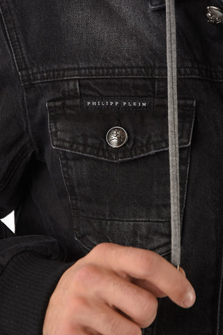 HOMME removable hood LIKE THIS denim jacket