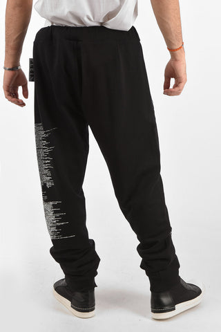 HOMME rhinestone embellished HALF SKULL jogger pants