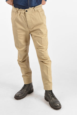 Pantaloni in cotone con elastico in vita