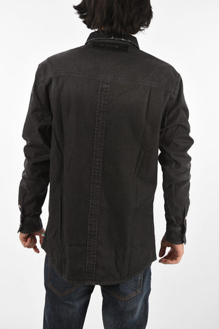 denim LS HUNT ME shirt with breast pockets