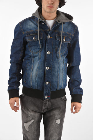 HOMME removable hood LIKE THIS denim jacket