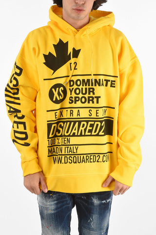 printed SLOUCH FIT sweatshirt with hood