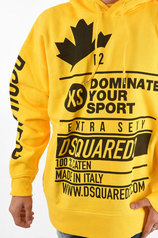printed SLOUCH FIT sweatshirt with hood