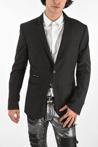 HOMME notch lapel 2-button PLEIN IN FLAME blazer