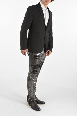 HOMME notch lapel 2-button PLEIN IN FLAME blazer
