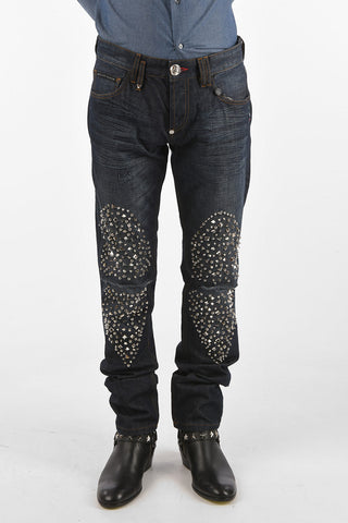 18cm studded distressed Straight Cut  SOME BODY jeans