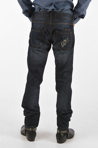 18cm studded distressed Straight Cut  SOME BODY jeans