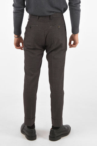 virgin wool single pleat trousers