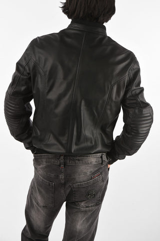 HOMME leather bomber