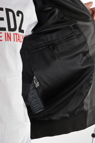 HOMME leather bomber