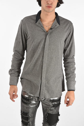 HOMME hidden closure Diamond Cut LS shirt