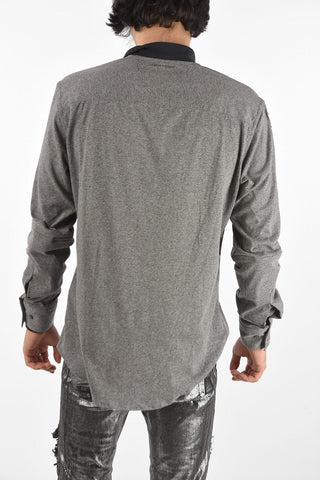 HOMME hidden closure Diamond Cut LS shirt