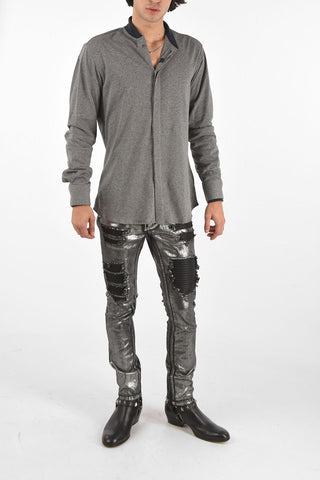 HOMME hidden closure Diamond Cut LS shirt