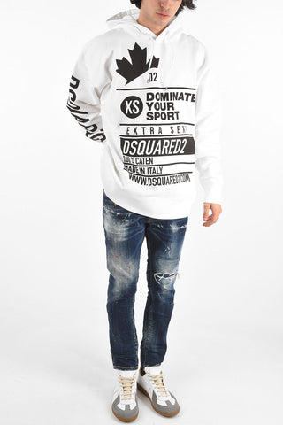 Felpa SLOUCH FIT stampata con cappuccio