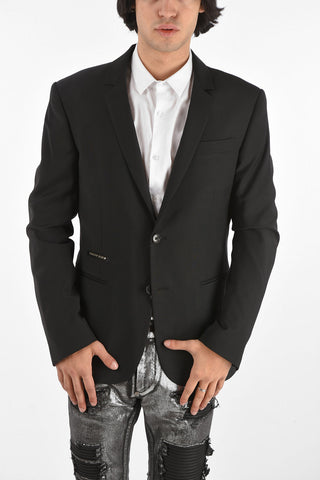 HOMME notch lapel 2-button CAR IN FLAMES blazer