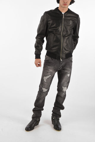 HOMME bomber in pelle