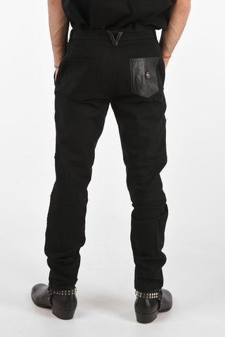 faux leather chinos pants