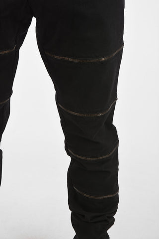faux leather chinos pants