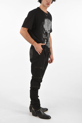 faux leather chinos pants