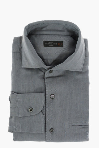 ID Camicia Twill in Cotone e Cashmere con Taschino