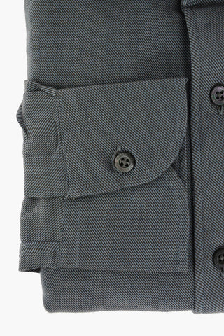 ID Camicia Twill in Cotone e Cashmere con Taschino