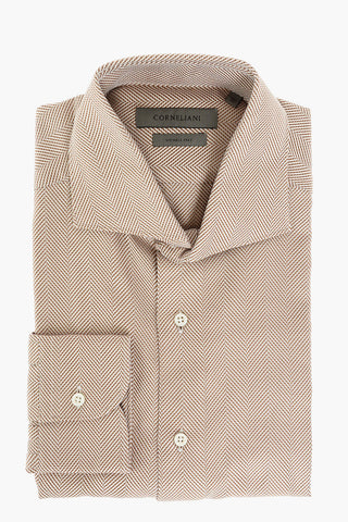 Camicia WRINKLE FREE in Cotone Herringbone
