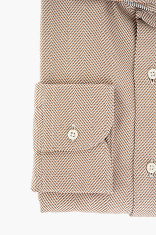 Camicia WRINKLE FREE in Cotone Herringbone
