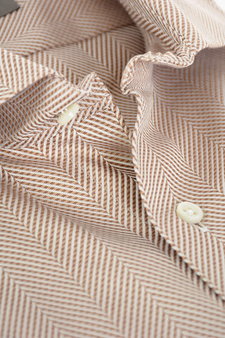 Camicia WRINKLE FREE in Cotone Herringbone