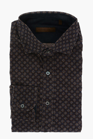 ID Corduroy Shirt with Diaper Motif