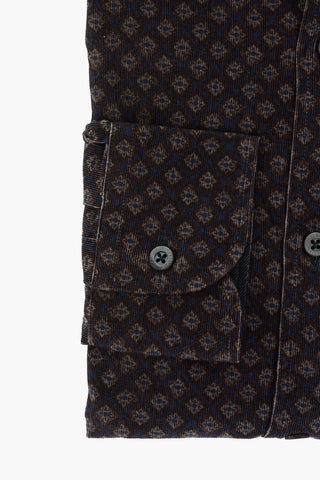 ID Corduroy Shirt with Diaper Motif