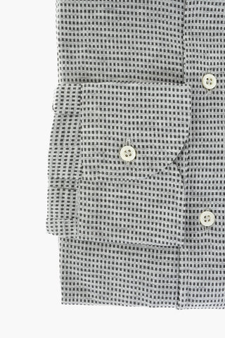 Geometric Patterned Stretch Cotton Shirt