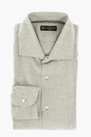 Twill Cotton Shirt with Standard Collar