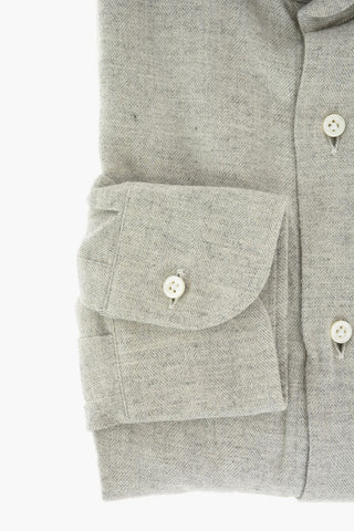 Twill Cotton Shirt with Standard Collar