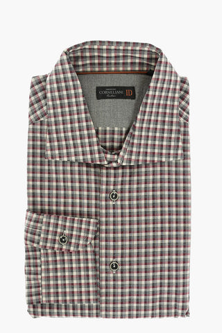 ID Camicia Gingham in Cotone con Collo Francese