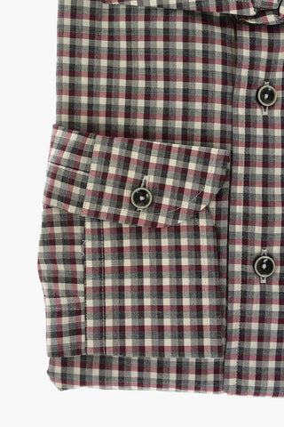 ID Gingham Cotton Shirt with Standard Collar